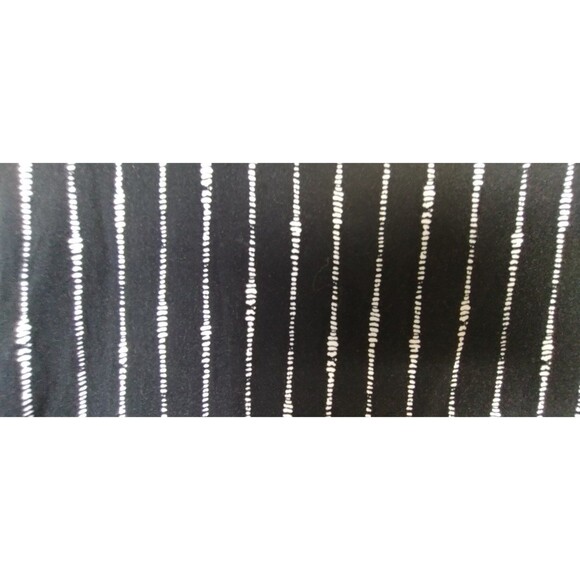 Ana Dress Women's L Short Sleeve V Neck Popover Black White Graphic Stripe Shift - Picture 4 of 7